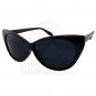 Women's Vintage 70s Cat Eye Oversized Designer Fashion Shades Black Sunglasses #12930