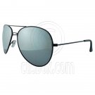 Designer Aviator Anti-Reflective Sunglasses UV400 Full Silver Mirror Black Frame #12974