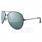 Designer Aviator Anti-Reflective Sunglasses UV400 Full Silver Mirror Black Frame #12974