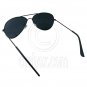 Designer Aviator Anti-Reflective Sunglasses UV400 Full Silver Mirror Black Frame #12974