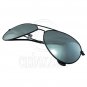 Designer Aviator Anti-Reflective Sunglasses UV400 Full Silver Mirror Black Frame #12974
