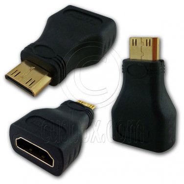 Mini HDMI Male Type C to Female Type A Adapter Connector for 1080p 3D TV HDTV #12937