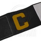 Football Games Gear Adjustable Captain Armband (BLACK) Golden C #51904