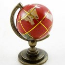Vintage Red Earth Rolling Globe Dollhouse Miniature #10286