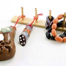 Kitchen Beef Sausage Meal w Hanger Dollhouse Miniature #10289