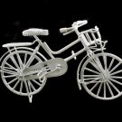 White Wire Mini Bicycle Bike Rare Dollhouse Miniature #10372