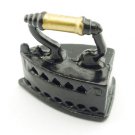Vintage Black Steam Clothes Iron Dollhouse Miniature #10433
