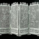 White Wire Folding Screen Divider Dollhouse Furniture #10439