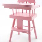 Pink Wood Baby Nursery High Chair Dollhouse Furniture #10444
