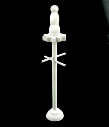 White Wood Nursery Coat Floor Stand Dollhouse Furniture #10456