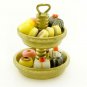 2-Tier Tower Dessert Tea Cake Tray Dollhouse Miniature #10629