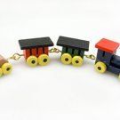 Wood Steam Train Coach Trucks Toy Dollhouse Miniature #10637