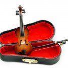 Musical Instrument Violin w Bow Box Dollhouse Miniature #10722