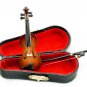 Musical Instrument Violin w Bow Box Dollhouse Miniature #10722