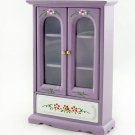 Purple Nursery Armoire Door Cabinet Dollhouse Furniture #10771
