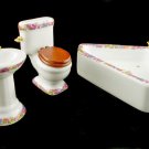Porcelain Bathroom Sink Tank Tub Dollhouse Furniture #10807
