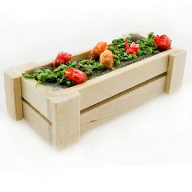 Outdoor Garden Flower w Planter Box Dollhouse Miniature #10823