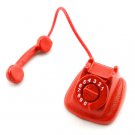 Vintage Red Old Telephone Phone Dollhouse Miniature #10857