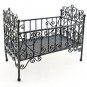 Black Wire Nursery Baby Grow Crib Dollhouse Furniture #10866