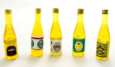 Lot/Set 5 Wine Beer Drinks Bottle Dollhouse Miniature #10869