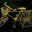Vintage Gold Wire Bicycle Bike Rare Dollhouse Miniature #10907