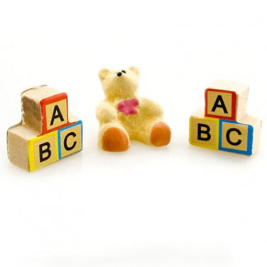 Bear ABC Baby Building Blocks Doll Dollhouse Miniature #10977