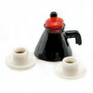 Set Coffee Cup Pot Cafe Shop Doll's Dollhouse Miniature #10978