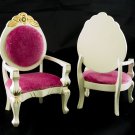 Set of 2 Victorian Floral Arm Chair Dollhouse Furniture #10982