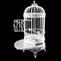 White Wire Birdcage Jewelry Display Dollhouse Furniture #11012