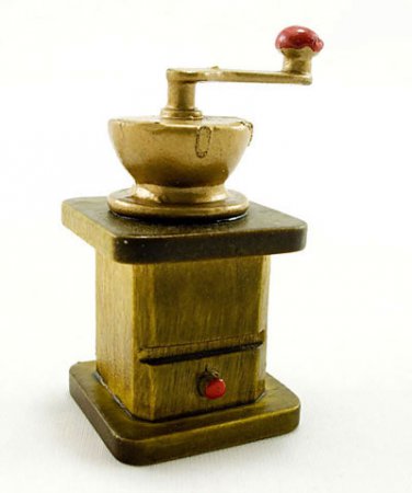 Vintage Mini Roasted Coffee Grinder Dollhouse Miniature #11153