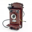 Mahogany Antique Wall Telephone Dollhouse Miniature #11154