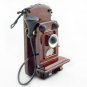 Mahogany Antique Wall Telephone Dollhouse Miniature #11154