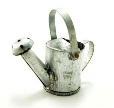 Galvanize Garden Plant Watering Pot Dollhouse Miniature #11157