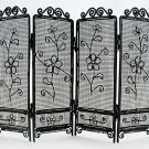 Black Wire Folding Screen Divider Dollhouse Furniture #11174