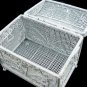 White Wire Jewellery Chest Box 1:12 Dollhouse Miniature #11176