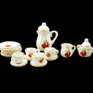 Porcelain Tea Pot Kettle Set Dollhouse Miniature 11pcs #11216