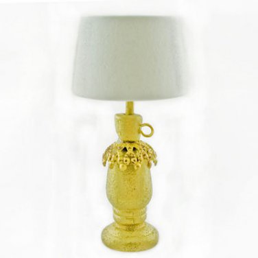 Antique Decor Gold Floral Desk Lamp Dollhouse Miniature #11265