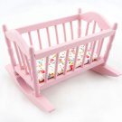 Pink Victorian Nursery Crib Cradle Dollhouse Furniture #11365