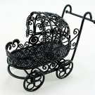 Black Wire Nursery Baby Strollers Dollhouse Miniature #11396
