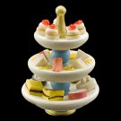 3-Tier White Tower Dessert Tea Cake Tray Dollhouse Miniature #11520