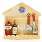 Set Kitchen Champagne Cup Wine Rare Dollhouse Miniature #11546