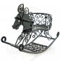Black Wire Nursery Rocking Horse Dollhouse Miniature #11599