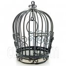 Black Wire Birdcage Bird Cage with Door Dollhouse Miniature #11605