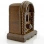 Vintage Walnut Wood Radio Dollhouse Miniature #11609
