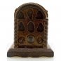 Vintage Walnut Wood Radio Dollhouse Miniature #11609