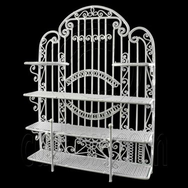 White New Wire Jewelry Earring Display Holder Dollhouse #11645