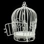 White Wire Birdcage Bird's Cage New Dollhouse Miniature #11706