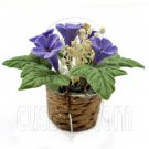 Clay Purple Flower w Pot 1:12 Dolls Dollhouse Miniature #11746