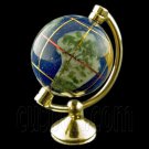 Blue Gold Metal Rolling Globe 1:12 Dollhouse Miniature #11797