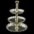 3-Tiers Steel Cake Dessert Stand Dollhouse Miniature #11801